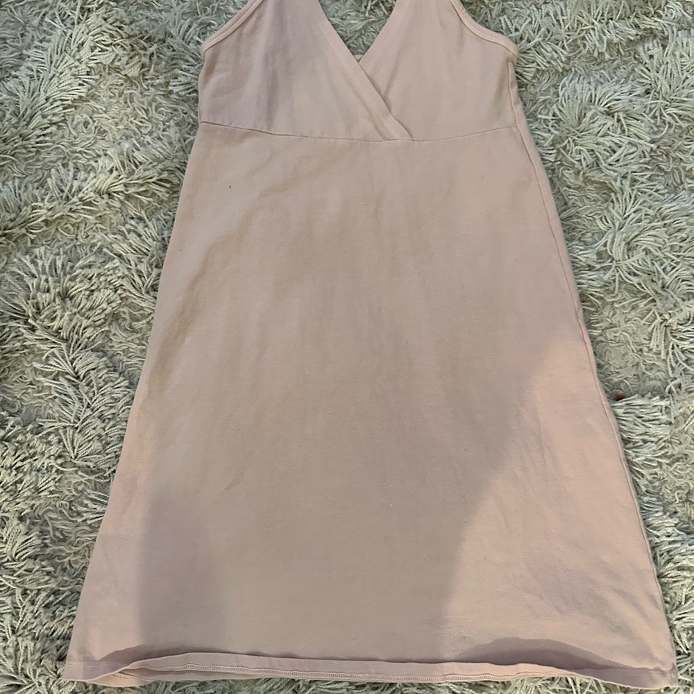 Sleeveless V-Neck Light Blush Pink Dress